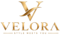 velora gold monogram logo